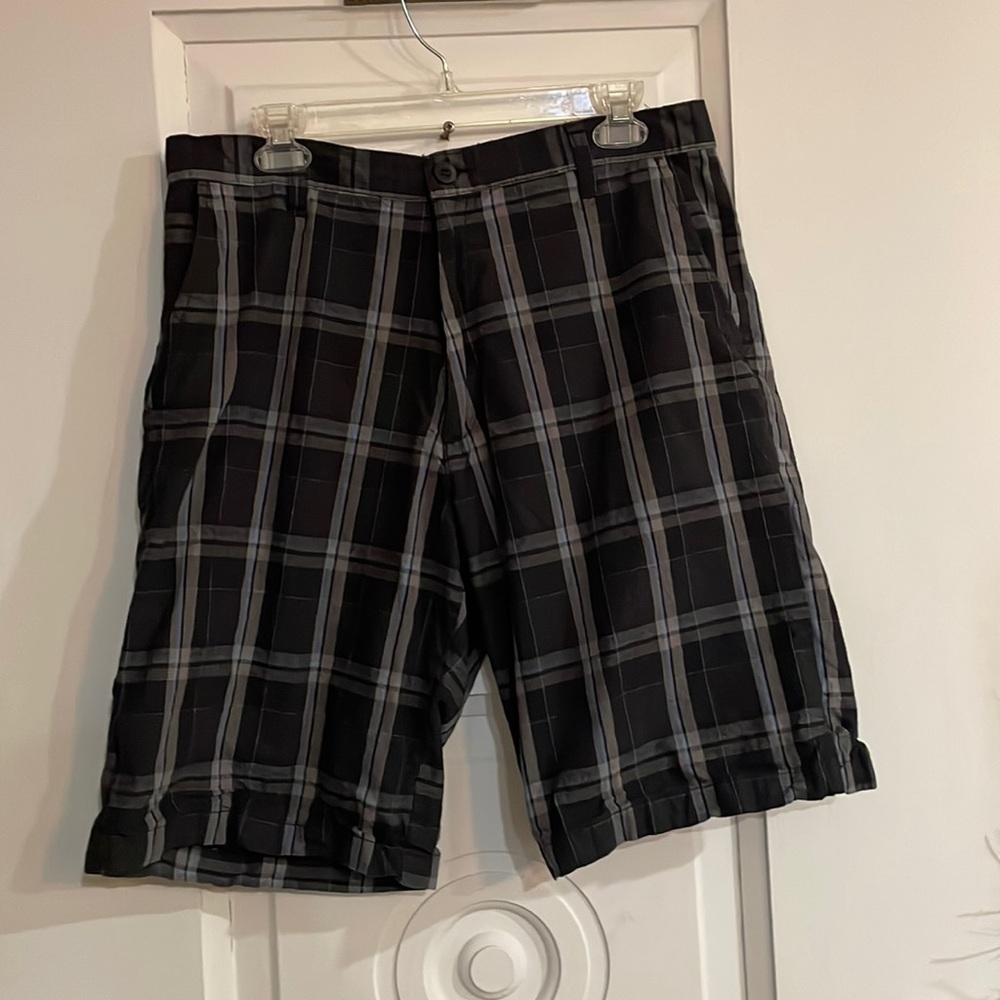 Adolfo Mens Plaid Shorts Size 36